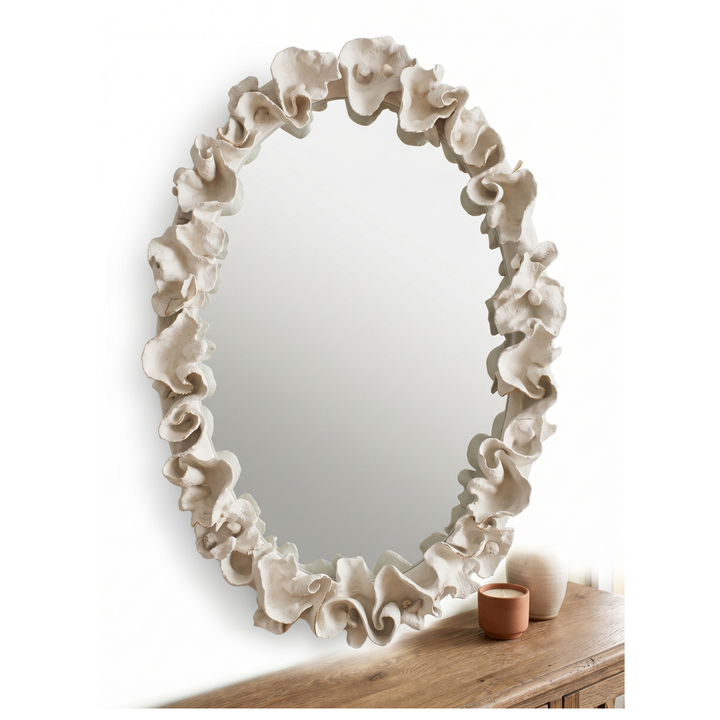 Aurelium Drift Sculpt Mirror – Organic Coastal Frame
