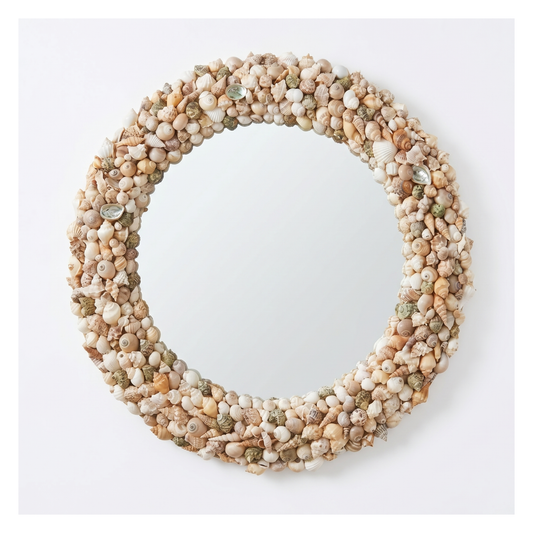 Aurelium Ocean Grande Mirror – Handcrafted Seashell Statement Wall Mirror